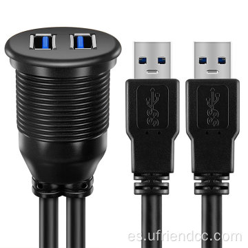 Cable personalizado de montura de montaje impermeable masculino-femenino dual USB3.0